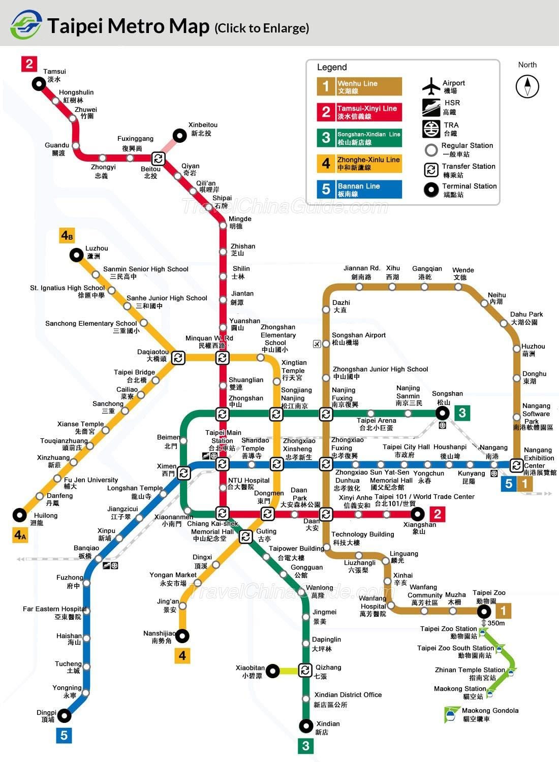 Karte Taivāna metro