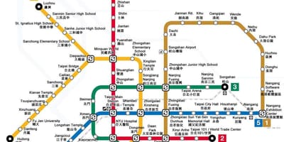 Karte Taivāna metro