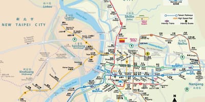Taivāna, taipei mrt karte