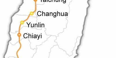 Taivāna bullet train kartē