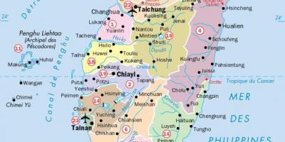 Kartes Taivānas pilsētās