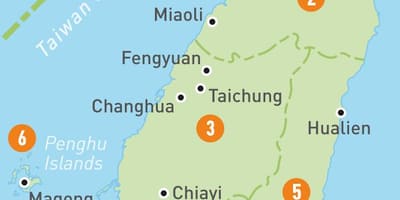Karte Taiwan valsts